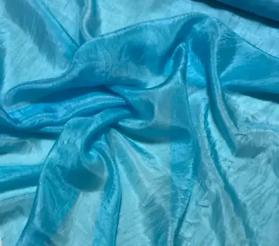 $11.99 • Buy Hand Dyed AQUA BLUE China Silk HABOTAI Fabric