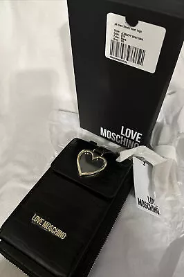 Brand New Authentic LOVE MOSCHINO Hearts Wallet With Chain Detachable Strap • $85