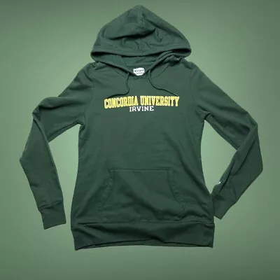 Womens Champion Hoodie Size Medium Green Sports University College Concordia Uni • £22.95