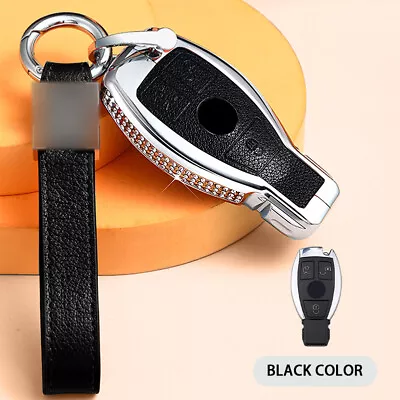 Crystal Leather Smart Key Case Cover For Mercedes Benz CLA GLK W203 W211 W204 • $40