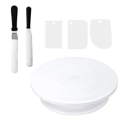 £14.99 • Buy 6Pcs Cake Tool Kit 280mm Cake Decorating Turntable Revolving Display Platform
