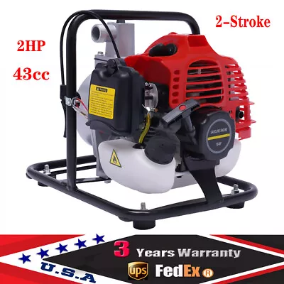 Gas Powered Water PumpWater Transfer Pump Gas Water Pump 1  43CC 2 Stroke 2HP • $100