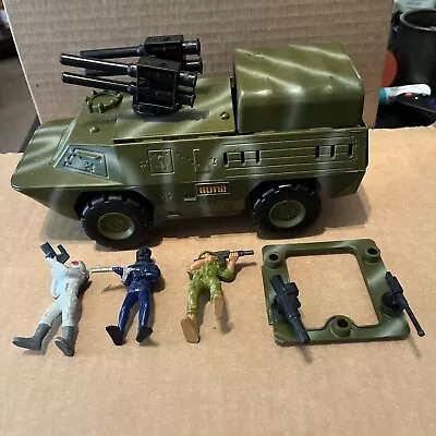 Python W/Canopy Cover GUTS! 1987 Mattel Army Tank Vehicle AND 3 Figures! • $54.99