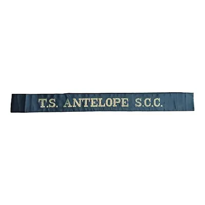 T.S. Training Ship Antelope S.C.C. Sea Cadet Corps Navy Cap Tally • £6.99