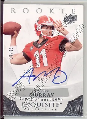 Aaron Murray Rc Rookie Draft Auto Autograph Georgia Uga Dawgs College #/99 2013 • $14.99