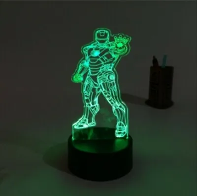 3D LED  Marvel Avengers Night Light/ Desk Lamp 7 Colours Free Delivery  • £13.99