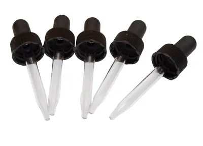 GLASS DROPPERS (Pipettes) For Glass Boston Round Bottles (Choose Size-Quantity) • $8.95