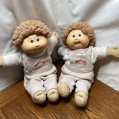 Cabbage Patch Kids Twins ~1985 Ltd Edition~ Collectors' Blue Doll Baby Toys 80s • $49.95