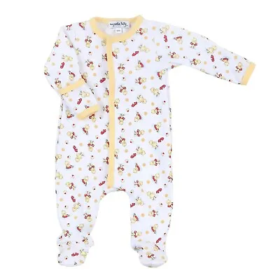 Magnolia Baby Unisex FUN IN THE SUN Printed Footie Pima Cotton Yellow NEW • $25