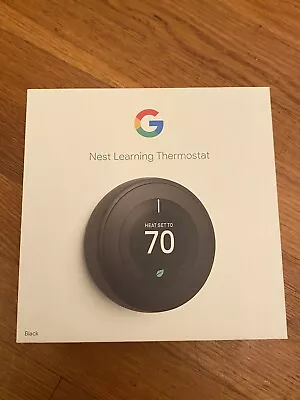 Nest 3rd Generation Learning Programmable Thermostat T3016US Black • $119.99