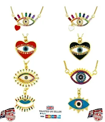 £8.10 • Buy One Eye Necklaces Gold Plated Women's Stunning *Brand New High Quality*