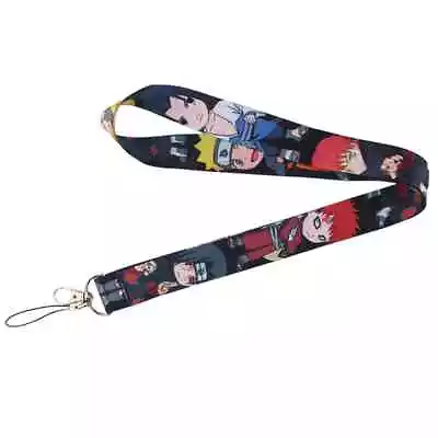 Naruto Anime Series Characters Themed Black ID Badge Holder Lanyard • $5.99