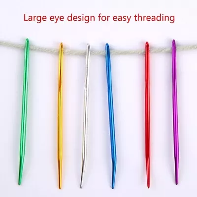 2pcSewing Needle Set Large Eye Needle Embroidery Bent Needle Yarn Darning Needle • £2.90