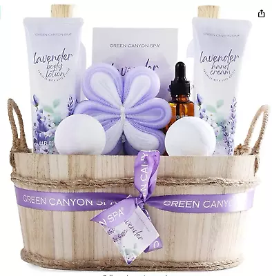 Spa Gift Baskets For Women 11Pcs Lavender Bath Gift Set With Body Lotion Essent • $29.75