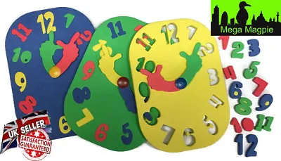 £2.99 • Buy Foam Home Schooling Teaching Time Learning Educational Clock Learn Math Toy Bath