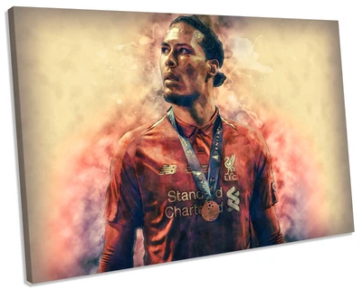 £23.99 • Buy Liverpool Fc Virgil Van Dijk Football Canvas Art Picture Print Limited Edition