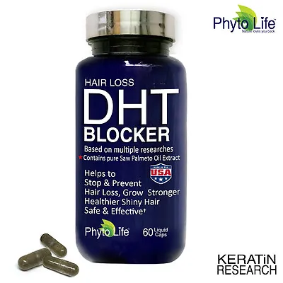 Prevent Hair Loss DHT BLOCKER With Pure Saw Palmetto Oil By Keratin Research USA • $40.80