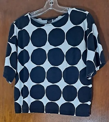 Marimekko/Uniqlo Black/White Maija Isola Kivet Print Relaxed Fit  Crop T-shirt S • $24