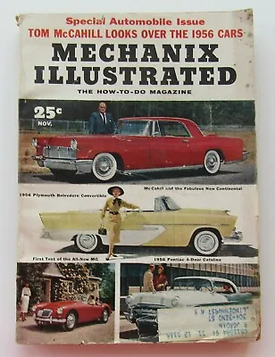 Mechanix Illustrated Magazine Nov. 1955 Special Automobile Issue 1956 Cars • $14.22