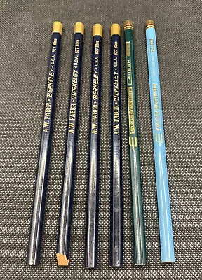 Vintage 4 A. W. Faber Berkeley Pencils #827 Blue & 2 Eagle Verithin Green & Blue • $9.95