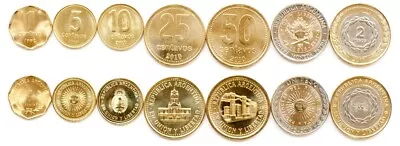 Argentina 7 Coin Set 1992-2013 Unc (#805) • $7.66