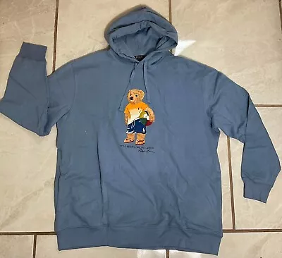 4xb Polo Ralph Lauren Big  Tall Blue Beach Ball Teddy Bear Hoodie New • $58