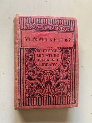 C.1920 Miniature Book WHO'S WHO IN FICTION Literary Characters  Dictionary • $8