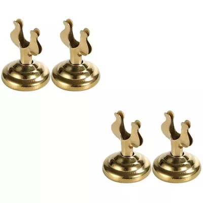  4 Pcs Mini Table Number Holders U Shape Party Cards Clips Menu Place Metal • £14.45