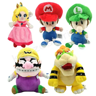 Plush Toys Anime Super Bros Peach Princess Wario Stuffed Figure Model Doll Gift • $15.99