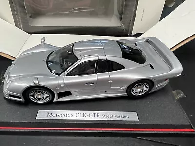 1:18 Modellauto Mercedes Benz CLK-GTR Street Version Silver RARE • $75