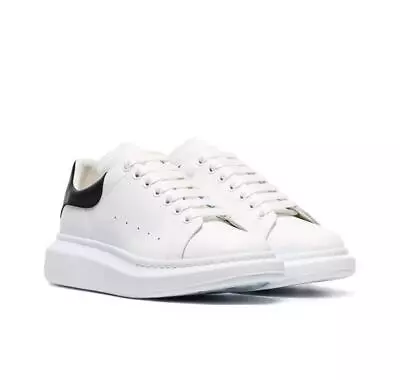 Alexander McQueen Men's Oversized Leather Sneakers Lily White Size US9-12 • $318.88