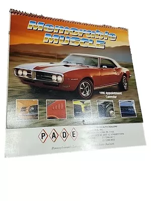 Memorable Muscle Vintage Car 1996 Calendar PADE • $17.98