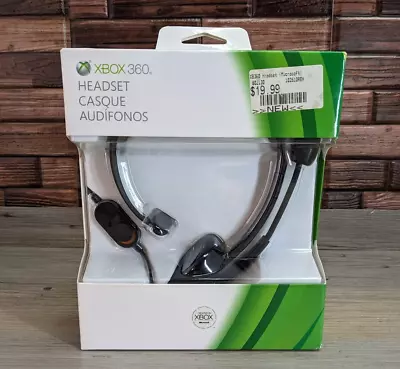 Wired Headset 4 Ft Cord Official Microsoft Xbox 360 OEM PSF-00001 New Sealed • $22.48