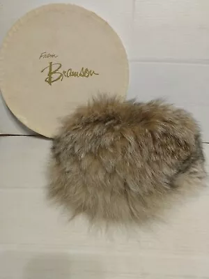 Vintage Ladies Bramson Fox Fur Hat With Box Red Brown Fur From Bramson  • $65