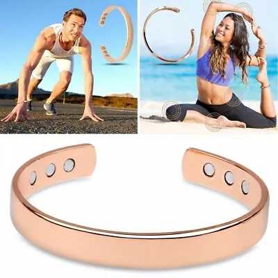 Magnetic Bracelet Therapy Weight Loss Arthritis Health Pain Relief Mens Bangle • £3.45