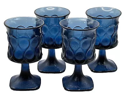 Spotlight Blue By Noritake Vintage Mid Century Modern Barware Water Wine Goblets • $34.95