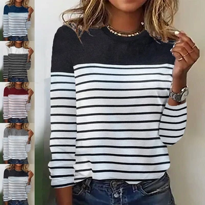 £10.85 • Buy Ladies T Shirt Long Sleeve Tee Women Casual Crew Neck Work Tunic Blouse Comfy