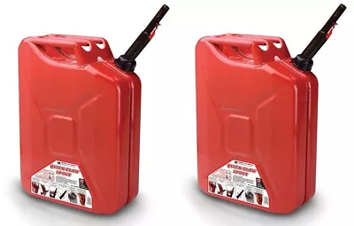 Midwest Can Company 5810 5 Gallon Metal Jerry Gas Gasoline Can - Pack Of 2 • $179.83