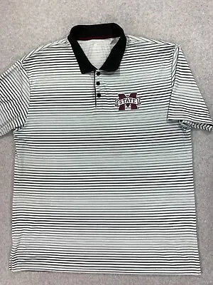 Mississippi State Bulldogs Colosseum Game Day Polo Shirt (Men's XXL) Gray • $25.99