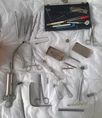 Vintage Assorted Medical Surgical And Dental Tools & Equipment • £100