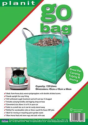 £8 • Buy 2 X GO BAGS - 120L Heavy Duty Garden Bag. Great For Waste & Storage. SAVE £1.20
