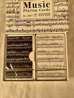 Vintage Music Playing Cards By Piatnik Of Austria - Two Decks Sealed • $9.99