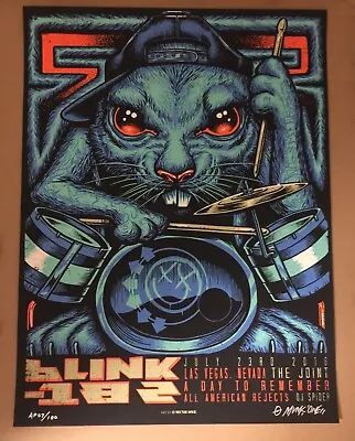 Blink-182 Concert Poster Las Vegas  2016 Artist Edition Munk One #07/100 • $147.20