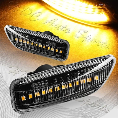 $16.99 • Buy For Volvo S60 S80 V70 XC70 XC90 MK1 Clear Lens Amber LED Side Marker Lights Lamp