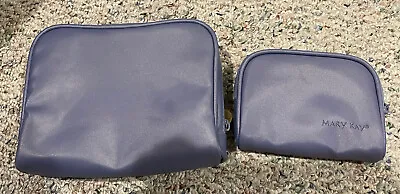 Mary Kay Cosmetic/Makeup Bags Set Of 2. Periwinkle Shimmer. 7” X 6” And 5” X 4” • $13.95