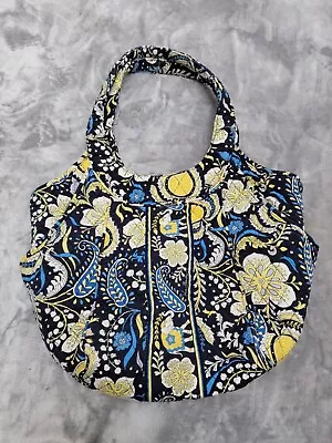 Vera Bradley Ellie Blue Elephant / Paisley Quilted Shoulder Purse Bag Magnetic  • $15