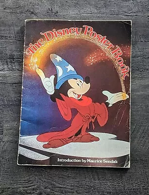 Vintage Walt Disney 22 POSTER BOOK 11x15 Mickey Mouse 1977 Picture Book • $39.95