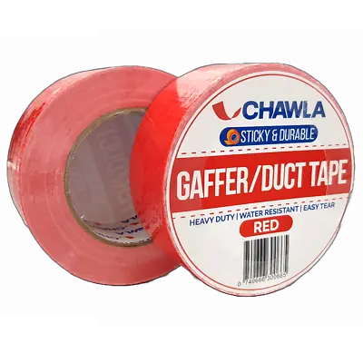 RED Duck Duct Cloth Waterproof Gaffer Gaffa Tape Silver Black White Red 50M • £5.99
