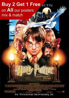 £0.99 • Buy Harry Potter And The Sorcerer's Stone Movie Poster A5 A4 A3 A2 A1