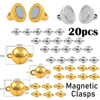 20x Round Strong Magnetic Clasps For Bracelet Necklace Jewelry Making Findings • $12.95